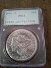 1881-S Morgan Silver Dollar $1 PCGS MS 65 RATTLER OLD GREEN HOLDER OGH