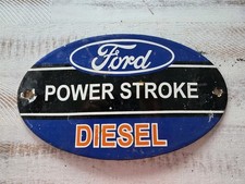 Vintage Ford Power Stroke Diesel Porcelain Sign 127
