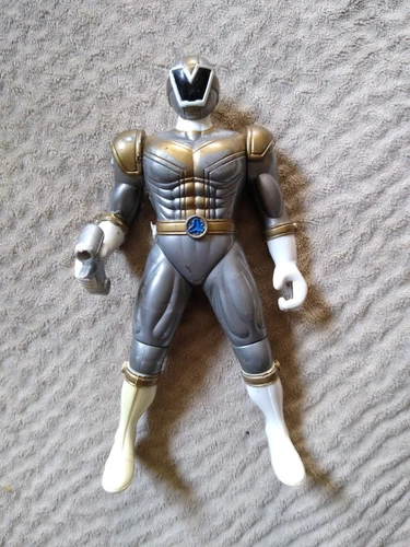 Vintage Bandai Power Rangers Lightspeed Rescue Titanium Ranger 5" 1999