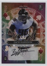2023 Wild 5 Card Draw Stacked Deck Rainbow Foil 1/1 Zach Harrison Auto 1l12