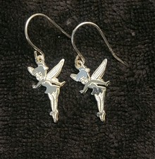 Vintage Sterling Silver Tinkerbell Earrings Disney