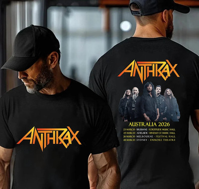 2sided Anthrax Band Tour Australia 2026 T-shirt