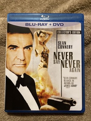 Never Say Never Again (Blu-ray/DVD, 2010, 2-Disc Set) Ultra Rare!!