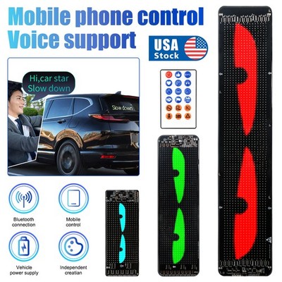 APP Programmable Window Display LED Light Screen Signal Car DIY Voice w/Control