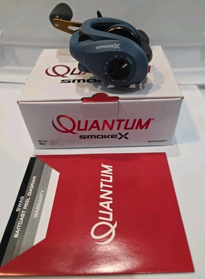 #ad QUANTUM SMOKE X LOW PROFILE BAITCAST BASS REEL 6.1:1 GEAR RATIO RIGHT HAND $85.00