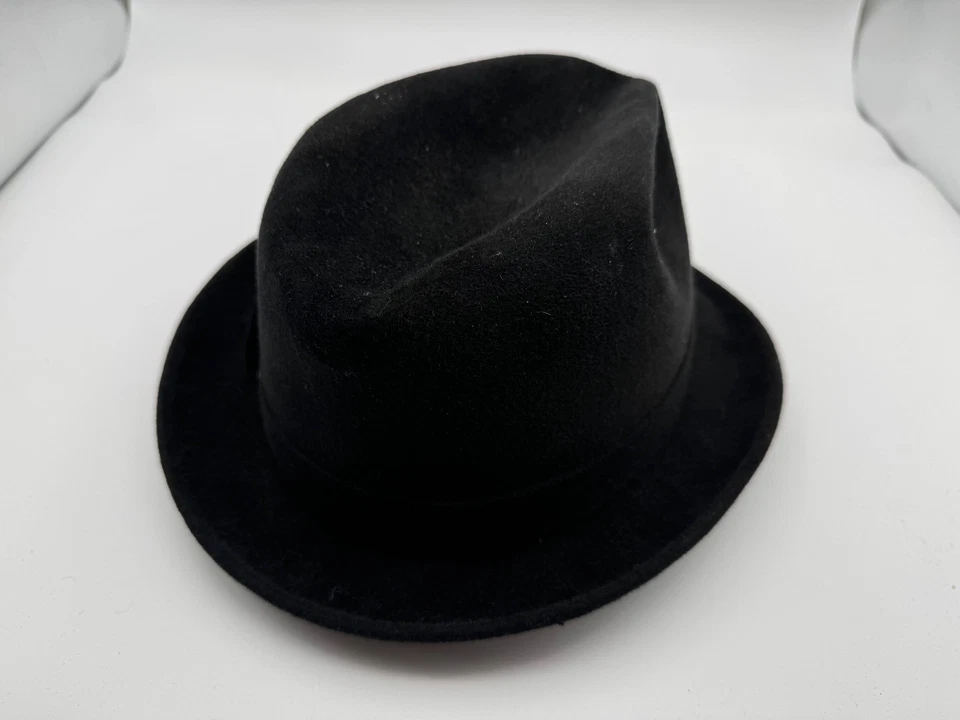 Pedigreed чистокровный De Luxe Fedora молескин отделка черный размер 7 закатанный край - Изображение 4 из 4