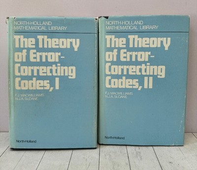 Theory of Error-Correcting Codes Vol I & II, 1977 STEM Math Computer Science HC