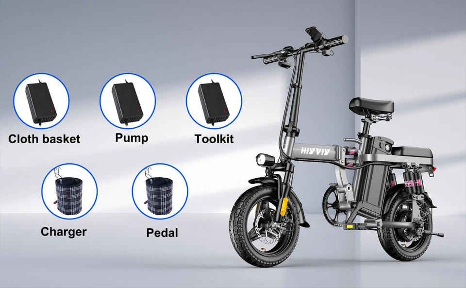 Folding Electric Bike for Adults Teens 700W 10AH 25MPH Commuter City Ebike - Image 4 of 4