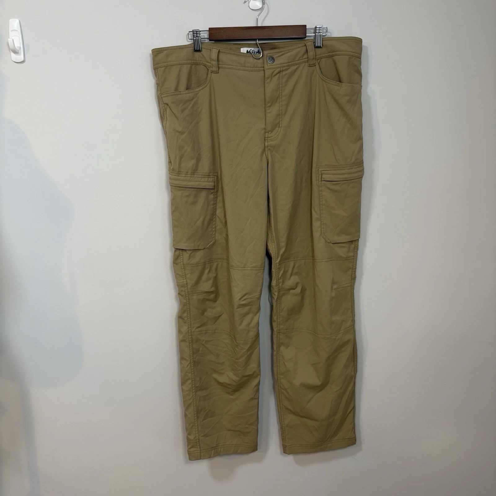 REI Co-op Cargo Hiking Pants Mens 40x32 Tan Stretch Gorp Trail Utility