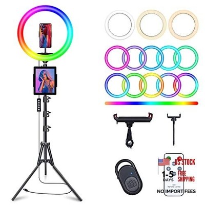 10'' Selfie Ring Light with 73'' Tripod Stand & 1 Phone 10'' Musical Version