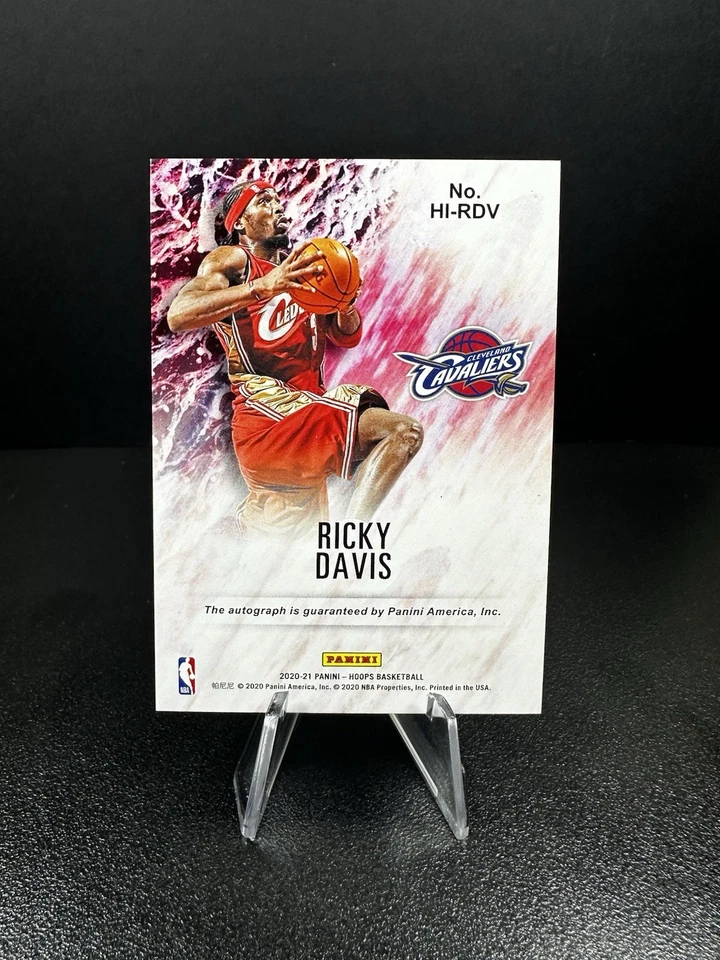 2020-21 Panini Hoops Ink Ricky Davis Auto Cavaliers HI-RDV Cracked Ice Holo SSP - Image 2 of 4