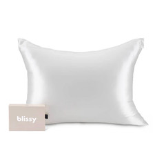 Blissy White Queen 100 Mulberry Silk Pillowcase 22 Momme New Open Box