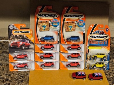 Matchbox Lot of 14 2003 Mini Cooper S Variation Red Yellow Blue '03 BMW
