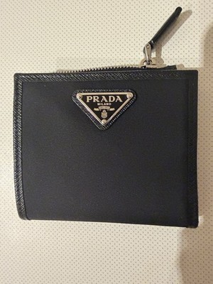 PRADA Geldbörse Nylon Saffiano Schwarz