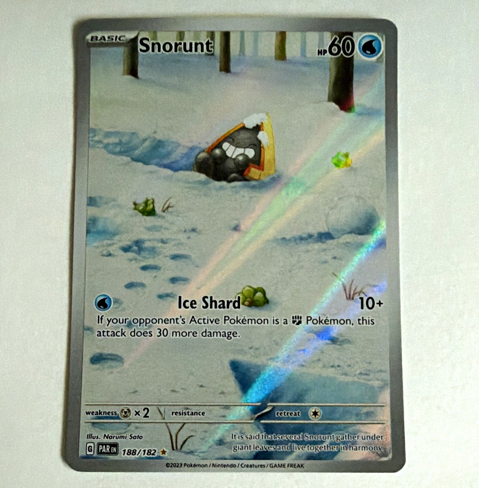 The Pokémon Company Snorunt 188/182 SV04 Paradox Rift Holo IR EN