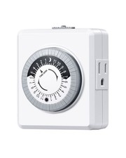 24 Hour Cycle Plug-in Mechanical Timer, Indoor Timer for Electrical Outlets