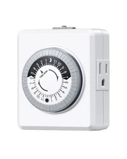 DEWENWILS Plug-in Mechanical Timer Switch, Indoor Use, for Lights & Appliances