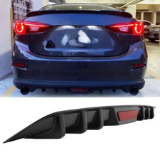 Car Rear Bumper Diffuser Spoiler Splitter Lip Body Kit For Mazda 3 6 Mazdaspeed