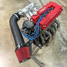 4" inch Air Intake for Honda Civic Acura Integra B16 B18 D16 Wrinkle Black