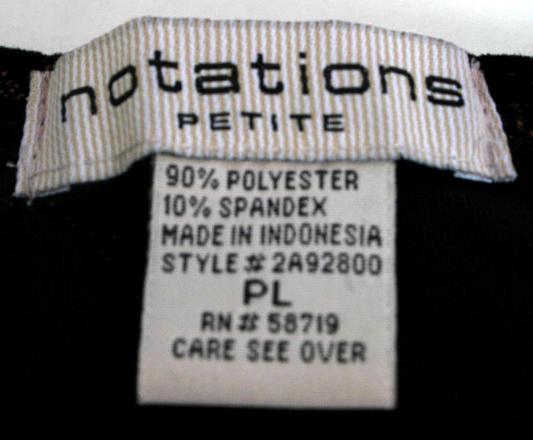 Notations Black w/Pink Glitter Pattern Velvet Mid… - image 6