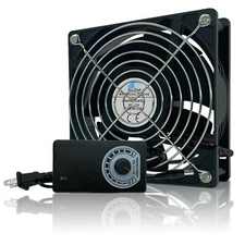 120mm Computer Fan with AC Plug Fan 120V 110V 220V Variable Speed for PC Cabinet