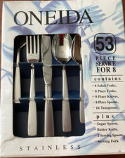 Oneida Stainless SATIN ACCENT 53 Piece Servic...