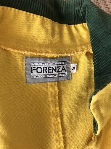 Forenza Vintage Yellow Long Coat Size S Corduroy Collar - Picture 3 of 12