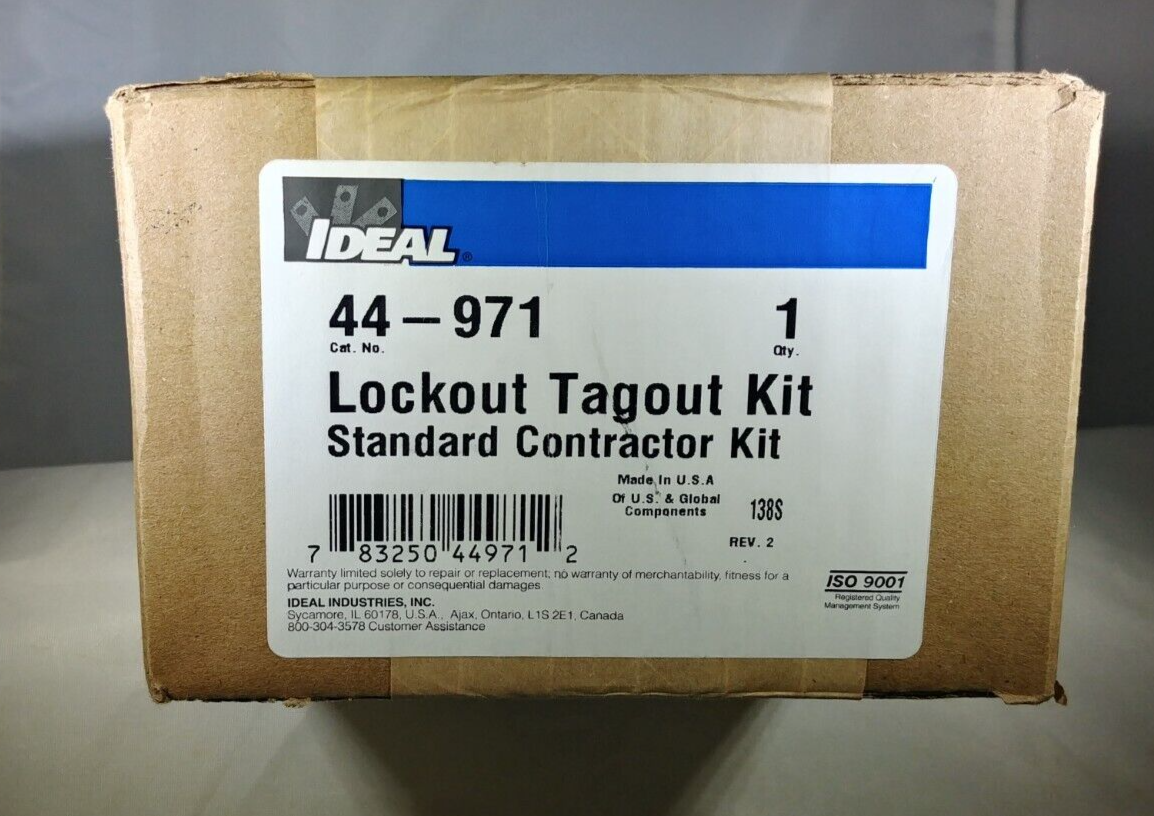 Ideal 44971 Standard Lockout/tagout Kit Nylon ZIPPER for sale online