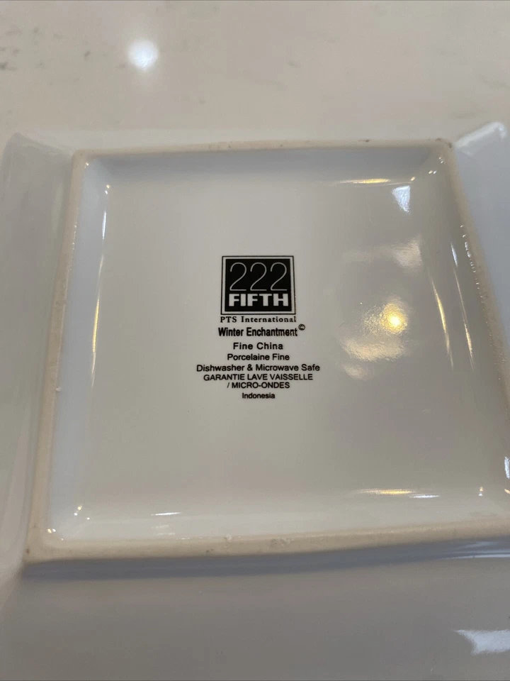 "Placa lateral aperitivo de encanto de invierno 222 5,25"" porcelana fina china" Foto 4 de 4