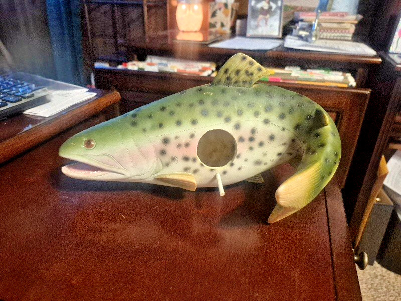 Rainbow Trout Hanging Bird House-  Nice Cabin Or Man Cave Item