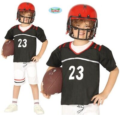 Childs American Football Fancy Dress Costume Kids Boys Quarterback Outfit New Fg Ebay