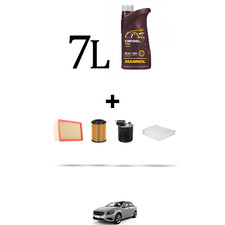 HOFFCAR Kit tagliando 4 FILTRI e 7L OLIO per Mercedes Classe A (W176) A200 CDI 1