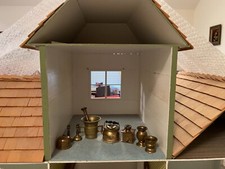 1950 s Vintage Dollhouse Miniature Lot of 9 Brass or Bronze Kitchen Items