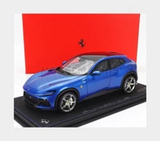 BBR-MODELS P18219G-VET FERRARI THOROUGHBRED SUV 2022 W/ RACING BLUE SHOWCASE 1/18