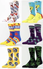 Odd Soxs Compression Crew Socks Novelty Characters Cartoons Candy NWT