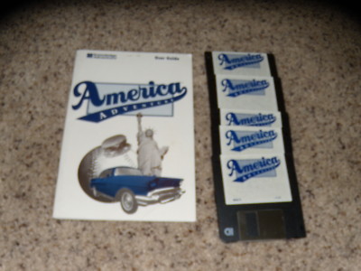 America  Adventure IBM PC 3.5'' floppy disks with manual