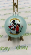 Vtg Campbell's Soup Kids 1998 Collectible Christmas Ornament Snowman Snowflakes