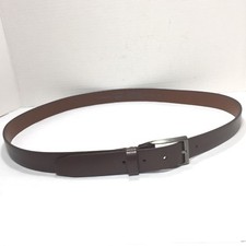Dockers Belt Men 42 Brown Leather Dress Casual Silver Tone Buckle Men's