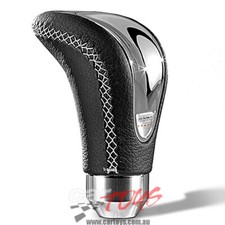 Momo Combat Evo Chrome Black Leather Gear Shift Knob Momo Combat Evo Chrome Black Leather Gear Shift Knob