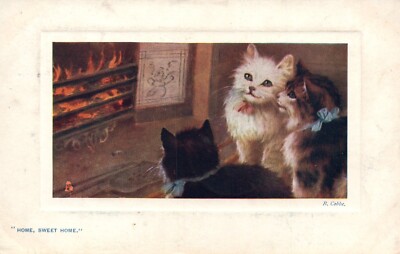 Tuck POSTCARD BRITISH CATS SIGNED COBBE ''HOME SWEET HOME''