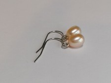 925 Sterling Silver Genuine HONORA Cultured Freshwater Pearl Earrings Drop 431