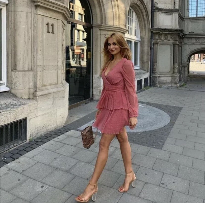 women midi dress Green Satin Cowl Neck Slit Midi Dress