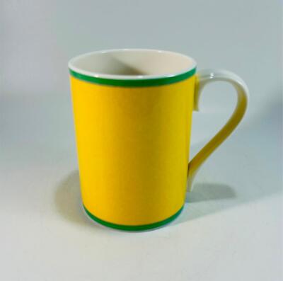 Fitz & Floyd Correlations Yellow Green Coffee Mug 12oz New