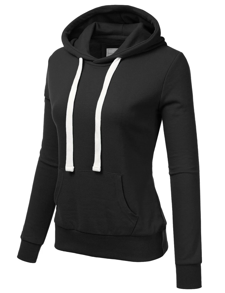 black hoodie with front pocket