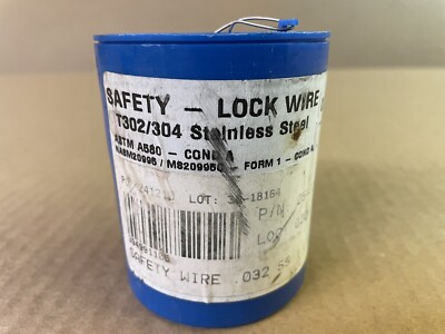 Safety Lock Wire T302/304 Stainless NASM20995, MS20995C, ASTM A580