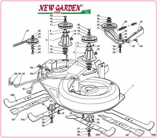 Developed view tractor cutting plate 92cm TC 15 5/92 H Castelgarden GTP - Picture 1 of 1