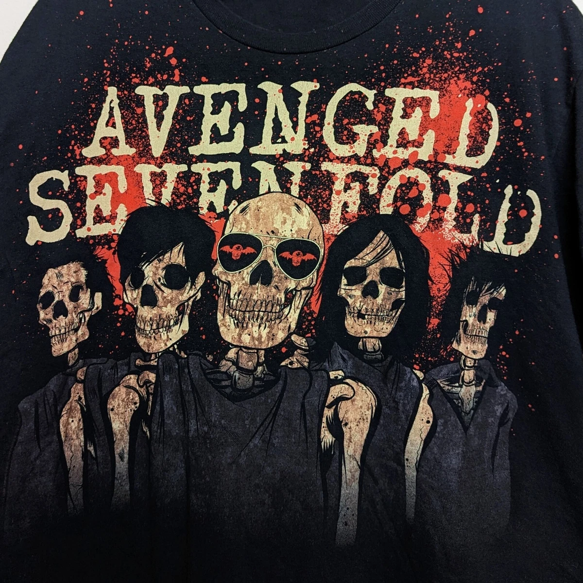 Avenged Sevenfold Big All Over Graphic Band Tour T shirt Size