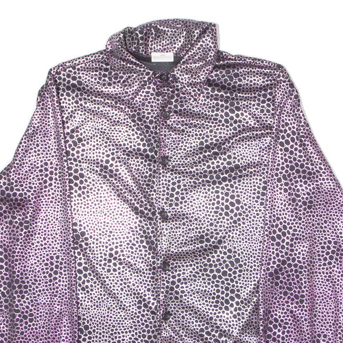 BOLAND Mens Shirt Purple Animal Print Long Sleeve L - Imagen 2 de 6