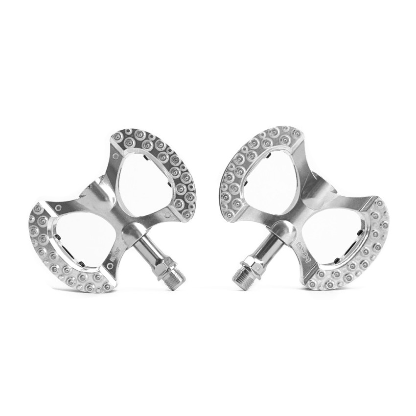 MKS Lambda Platform Pedals Pair Silver 9/16" Road Fixed Commute Touring Bike