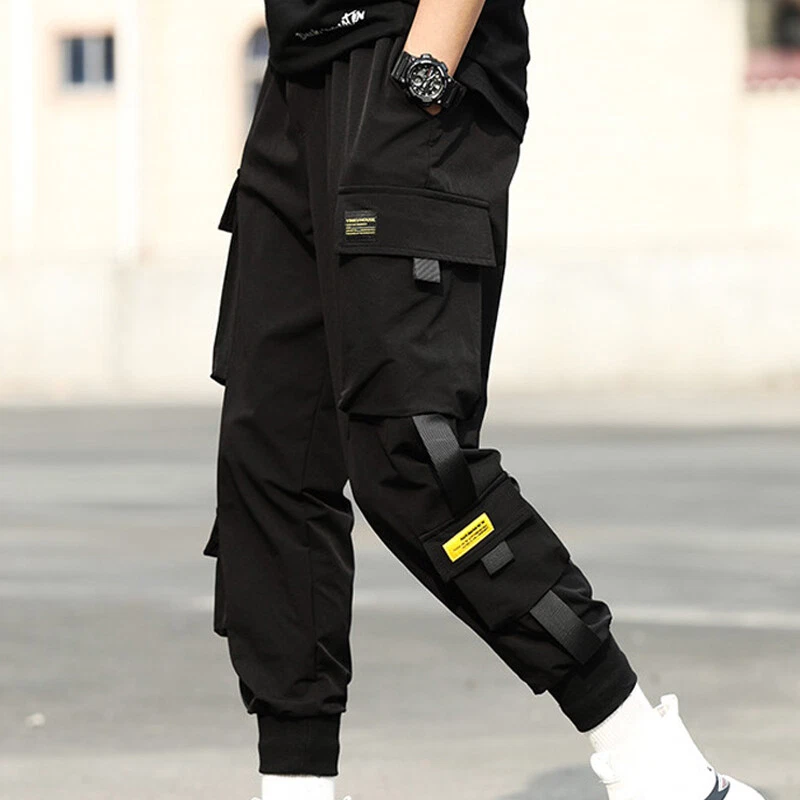 New Style Hip Hop look denim jeans multiple cargo pocket pant